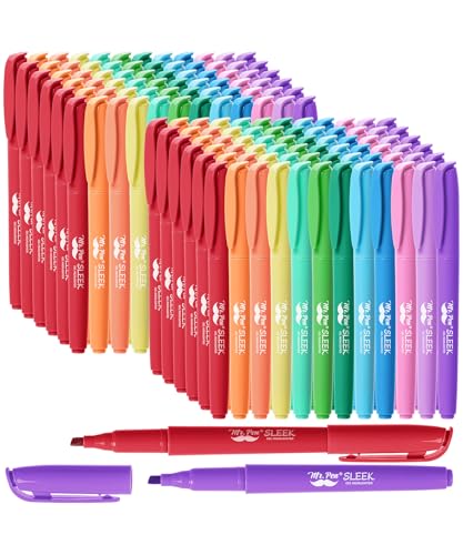 Mr. Pen- Bulk Highlighter Set, 144 Pack, Assorted Colors, Chisel Tip - color: Bright, size: 144 Pack