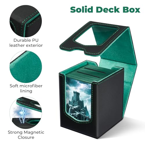 Fabmaker 4 Pack Deck Box Compatible with MTG Commander,Comman-der Deck Box - color: Multicolor, size: 4 pack