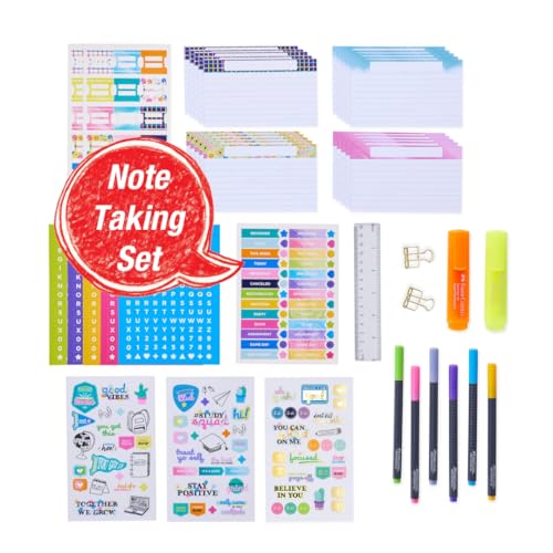 Faber-Castell Essential Note Taking Supplies - Studying Essentials Set with 6 Fineliner Journal Pens, College School Supplies, Stationary and Planner Accessories