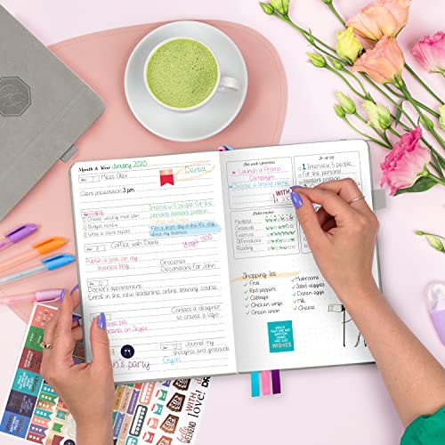 GoGirl Planner for Women, Undated Weekly Agenda Journal, Gray - color: Gray, size: A5 (5.8'' x 8.3'')