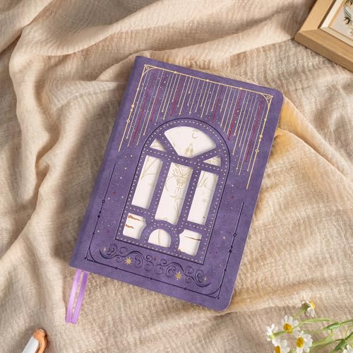 TIEFOSSI A5 Dotted Journal for Women & Men, 160 GSM Thick Paper - color: Purple, size: Dotted