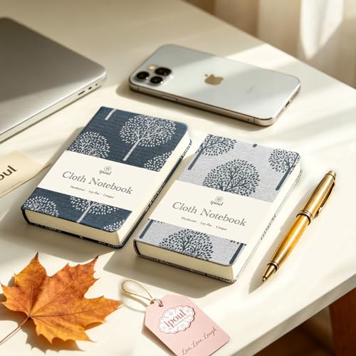 A6 Notebook, Linen Journal, Pocket Notebook, 4x6, Hardcover, Lay Flat, Thick, Small, Lined Notebook & Unlined Sketchbook, The Tree of Life, Beige - color: A6-Tree Beige