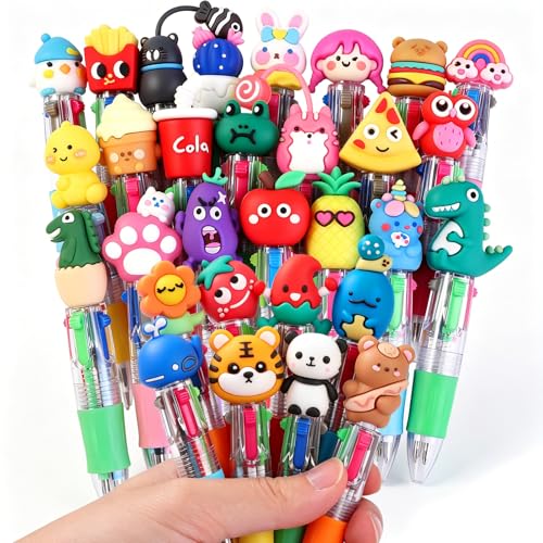 30pcs Mini Multicolor Pens 4-in-1 Cute Fun Pens for Students Teacher Gift - style: Cute-30pcs