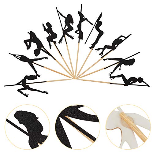 60 Piece Cupcake Topper Picks Dancing Silhouette Toothpick