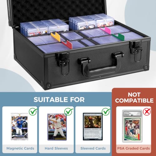 Trading Card Storage Box for 3" x 4" Top Loaders 610+, Sports Cards Case - size: Holds 610+ Top Loaders