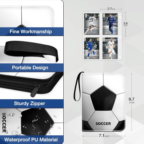 RONMONG Soccer Card Binder, 440 Pockets, Protective Trading Card Album - color: soccer-style 3, size: 440