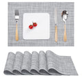 Myir JUN Placemats Set of 6 Kitchen and Dining Table Placemats - color: B-gray, size: Set of 6