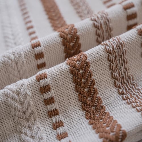 Cethom Brown Fall Rustic Boho Throw Pillow Covers 20x20 Inch Set of 2 - color: Brown, size: 20" x 20" (Pack of 2)