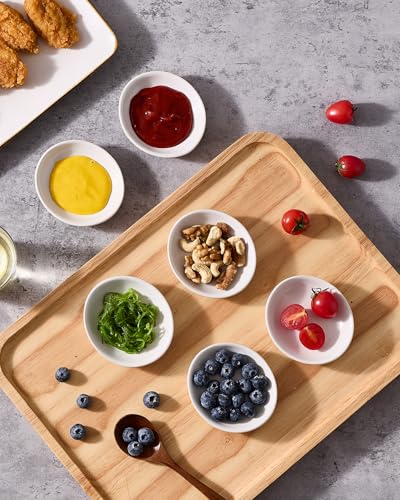 famiware Ceramic Soy Sauce Dish, 2.1oz Dipping Bowl Set of 12, Matte White - color: Matte White, size: 12pcs