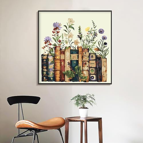 Yezavesu Book Framed Paint by Numbers Kit for Adults Beginner - color: YOP0216, size: 12x12 Inch