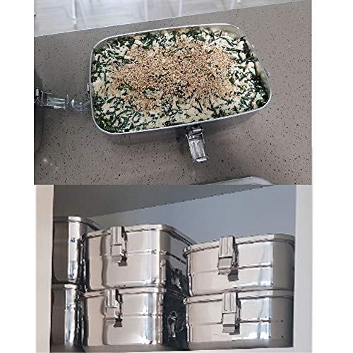 all Stainless Steel 304 Storage Sealed Container Set 3P (1.0L + 1.3L + 1.7L) for Storing Kimchi through Side Dish Vegetable Made in Korea