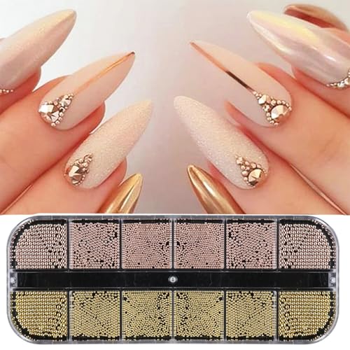 Nail Steel Ball with Pearls for Women Nail Art DIY Nail Charms - color: Colorful-13
