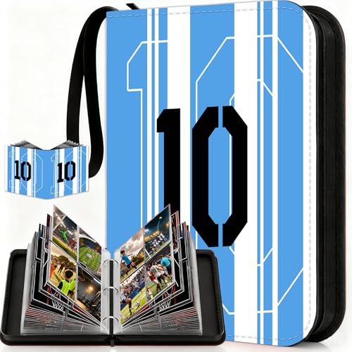 Soccer Card Binder, 400 Pockets, Protective Trading Card Album - color: Foottball, size: 400 Pockets