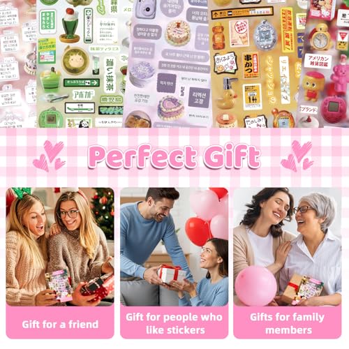 1300Pcs Japanese Sticker Book for Journaling Adult, Cute Scrapbook Stickers - style: Be 45 Sheet Time