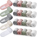 Giegxin 25 Pcs Spa Headbands Bulk, Facial Esthetician Hair Wrap, Multicolor