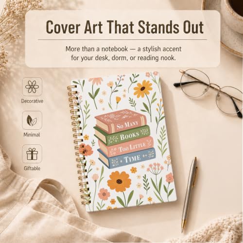 WDXIA Cottagecore Floral Book Stack Notebook 5.5x8.3 Inch - color: pattern-15