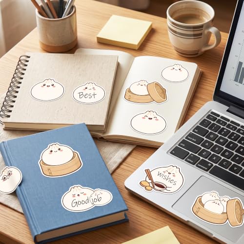 CJiangpo 30 Pcs Dumplings Sticky Note Little Dumpling Self Sticky Notepad - color: Dumplings