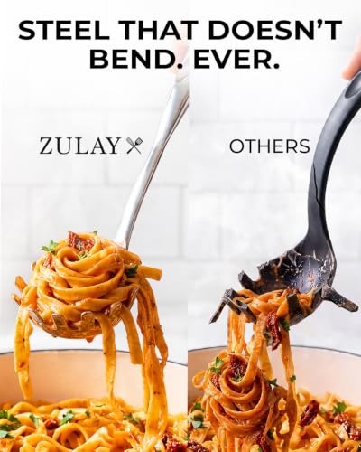 Zulay Kitchen Stainless Steel Pasta Spoon - size: Pasta Server