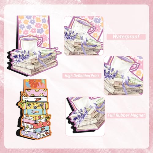 Cute Magnetic Bookmarks, Planner Page Marker, Bookmark Clips - style: Book Lover