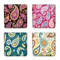 Peacoblue Paisley Pattern Coin Purse,PU Leather Squeeze Pouch 4PCS - style: Paisley Pattern