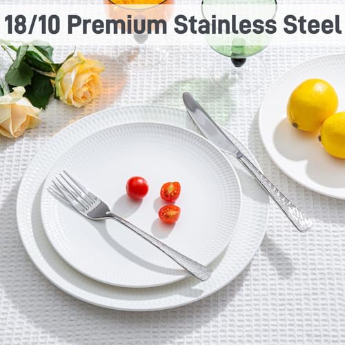 Silverware Set for 4, 20 Piece Flatware Set, 18/10 Stainless Steel - color: Silver, size: 20-Piece
