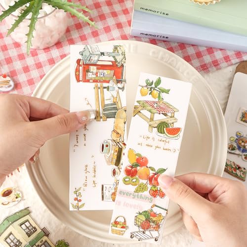 Afternoon Tea Series Sticker Scrapbooking Supplies for Junk Journal, 20 Sheets PET Stickers - color: Afternoon Tea Series