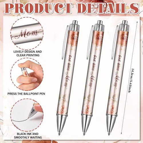 Resurhang 12 Sets Mother's Day Notebook Gifts for Mom 5.5 x 4.3'' Mom Themed Spiral Notebook Ballpoint Pens from Daughter Son for Mother's Day Birthday Party - style: Mother's Day