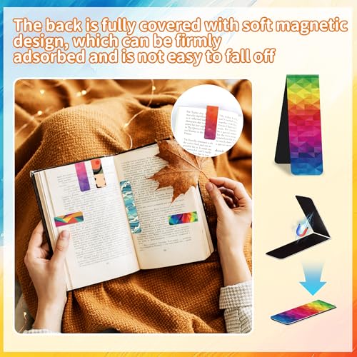 96Pack Magnetic Bookmarks for Reading,Women Men Teacher Book Lovers Gifts - style: multi-colored-02