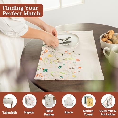Maison d' Hermine Placemats Set of 4 Reusable 100% Cotton (13"x19") - color: 005 - Colmar, size: 13" X 19" (Pack of 4)