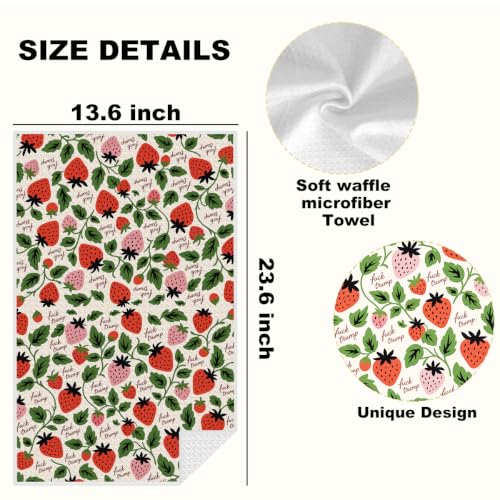 Strawberries Cherries Trump Kitchen Towels Gifts for Women Tea Towel - color: Multi 1864