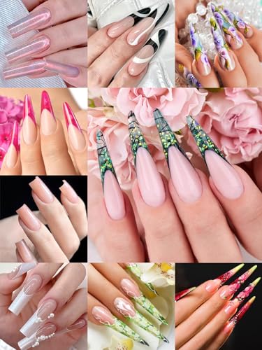 EBANKU 96PCS Clear Matte Dual Nail Forms Kit - color: 4 Shapes