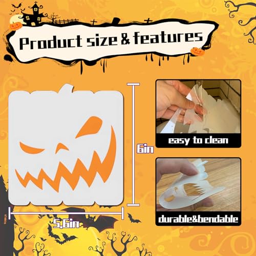 Halloween Stencils for Painting, 12 Pcs 6 Inch for Wood Signs Canvas - color: Halloween 6"