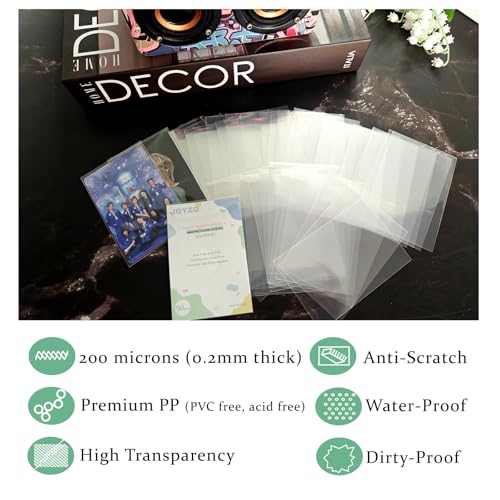 200 Kpop Photocard Sleeves fits 2x3 Instax Mini Film Sheet Protectors - color: Clear/200, size: 60x90mm