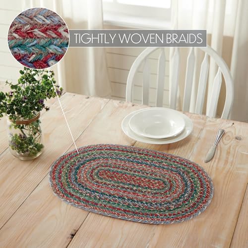 VHC Brands Multi Jute Oval Placemat 13x19, 2 Pack - color: Deep Olive, size: 13x19, 2 pack