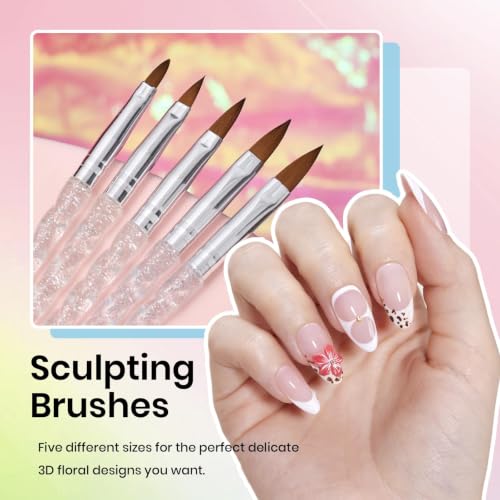 Beetles 31pcs Nail Art Brushes, Dotting Tools, Nail Art Pens, Dust Brush - color: A-Multicolor-31