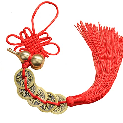 Feng Shui Brass Gourd red Chinese Knot Tassel Home Decor Wu Lou Hanging Bring You Good Luck and Wealth,Chinese New Year Spring Festival Party Decor Gifts