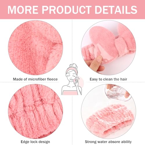 CIEHER 12 PCS Makeup Headband for Women Wrist Washband Scrunchies Cuffs for Washing Face, Soft Butterfly Spa Headband Matching Wristbands - color: Butterfly