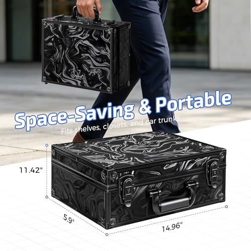 Top Loader Trading Card Storage Case for Sports Cards Graded Cards - color: Ink Black
