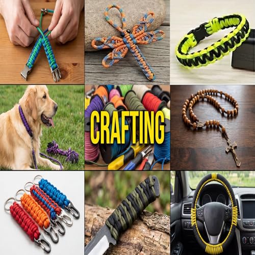 Paracord 240lb - Diameter 2mm Micro Utility Cord -3 Strand Parachute Spool Cord - 100ft 200ft,Paracord for Camping,Hiking,Fishing,Outdoor and DIY - color: Black, size: 100 ft
