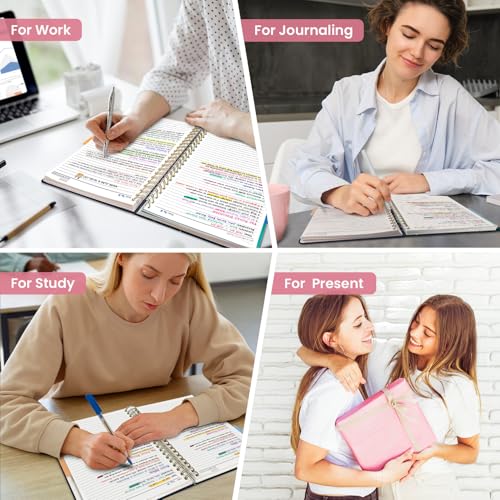 Taja Cute Large Spiral Lined Notebook for Work with 5 Removable Dividers - color: T-Jellyfish