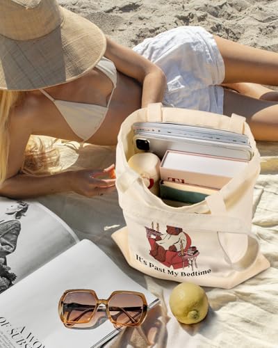 Miss Adola Canvas Tote Bag for Women with Inner Pocket - color: Sleep Bear