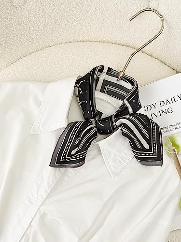 100% Mulberry Silk Scarf - 21" Square Lightweight Neckerchief, Gift Packed - color: Black Horse
