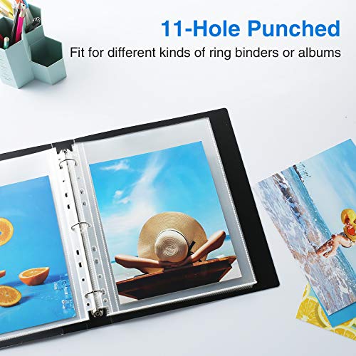 Sooez 30 Pack 8x10 Photo Sleeves for 3 Ring Binder, Hold 60 Pictures - size: 8x10" 1-Pocket