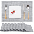 Myir JUN Placemats Set of 8 Kitchen and Dining Table Placemats - color: B-gray, size: Set of 8