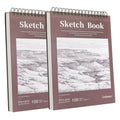 Crehatos 9" x 12" Sketch Book 100 Sheets Each, 2 Pack - size: 9" x 12" (2 Pack)