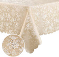 Smiry Rectangle Waterproof Heavy Duty Vinyl Tablecloths, 54 x 120 Inch - color: Beige, size: 120" x 54" (Rectangular)