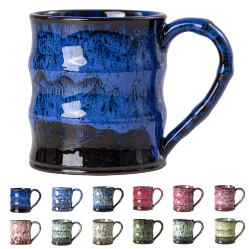 Deep Cobalt Ceramic Mug, 15oz Reactive Glaze Coffee Mug, Office Gift - color: 15oz - Deep Cobalt · FOCUS