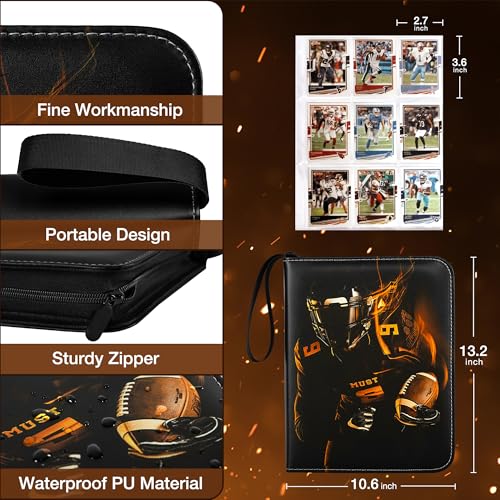 RONMONG Football Card Binder, 990 Pockets, Protective Trading Card Album - color: football-style 1, size: 990