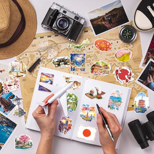 100PCS Japanese Stickers, Waterproof Japan Travel Stickers