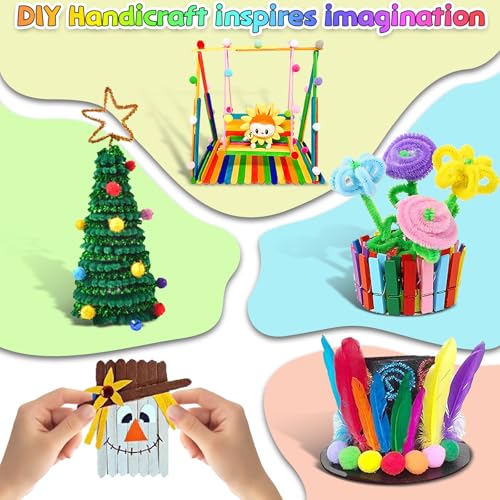 Sundaymot Arts and Crafts Supplies for Kids, 2000+Pcs DIY Craft Kits